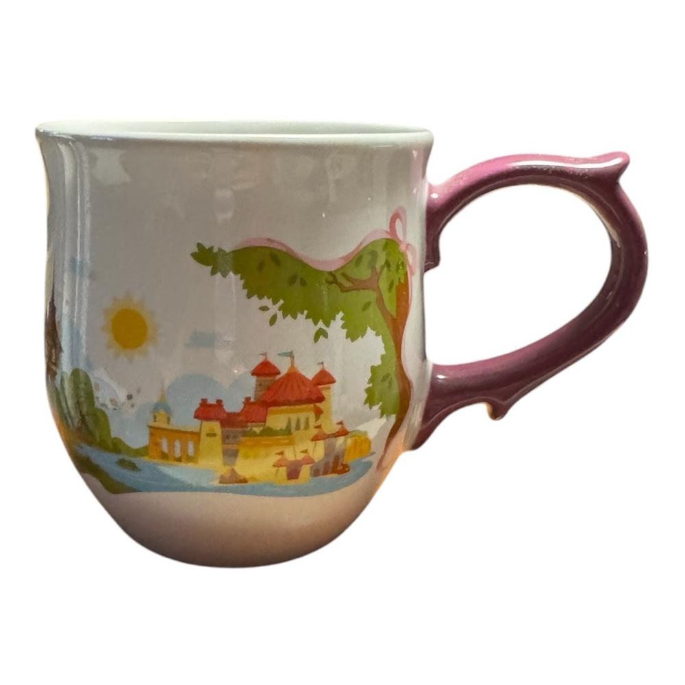 Scenic Pink Handle Mug